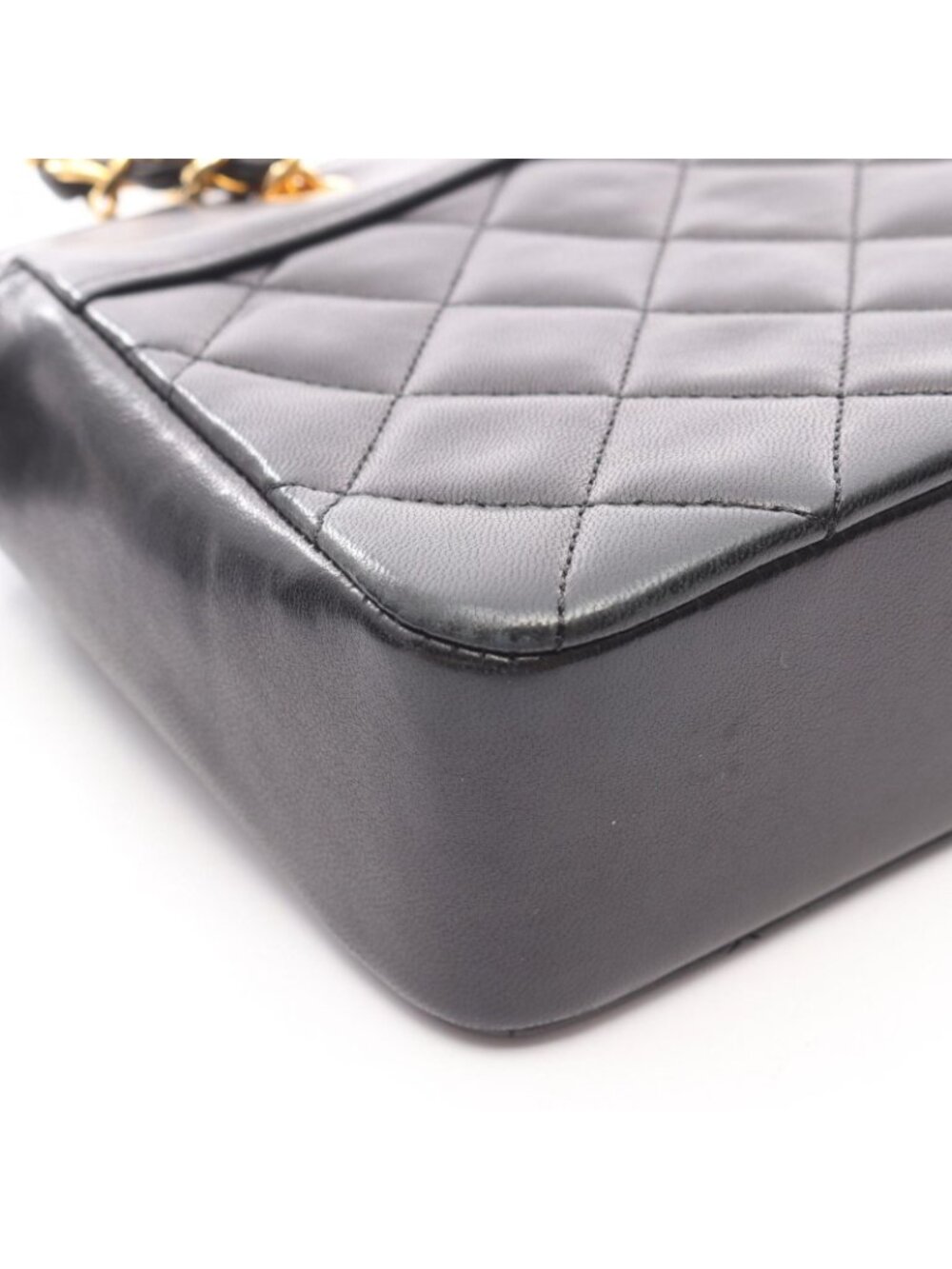 Chanel Handbag Quilted Black Lambskin Chain Bag - Picture 12 of 14